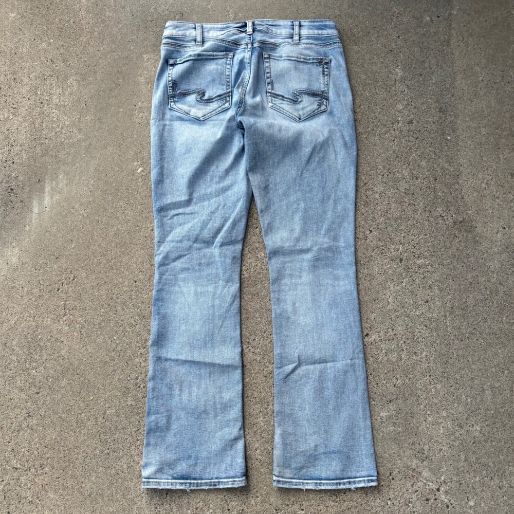 Silver Jeans Suki Slim Boot Light Wash Western Works Jeans Women's Size 30x31 - Picture 2 of 3